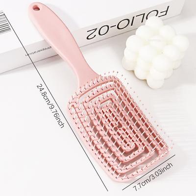1 Piece Hollow Hair Brush - Suitable for Both Dry and Wet Use, Ergonomic, Easy To Maintain styling,Special for Real Hair Wigs
