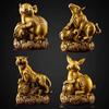 Complete Set of Brass and Copper Chinese Zodiac Ornaments: Rat, Ox, Tiger, Rabbit, Dragon, Snake, Horse, Sheep, Monkey, Rooster, Dog, Pig.