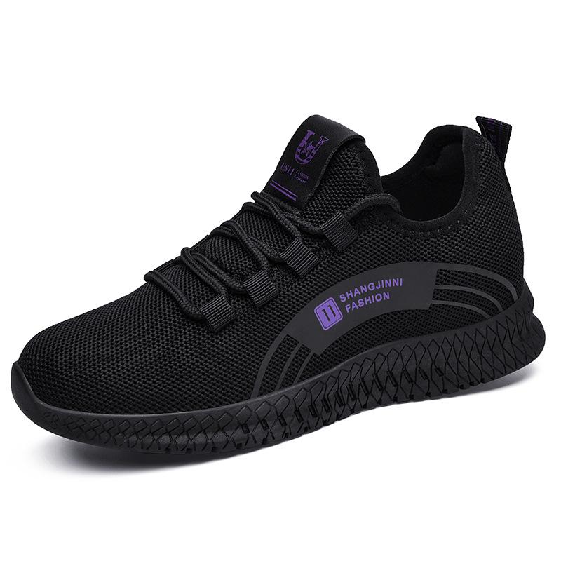 Spring women's shoes black sports casual shoes shallow mouth flat bottom soft sole dance walking