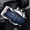 Benyar New 43mm Luminous Dial Men's Sports Quartz Watch Chronograph 50M Waterproof Business Wristwatch Relogios Masculino
