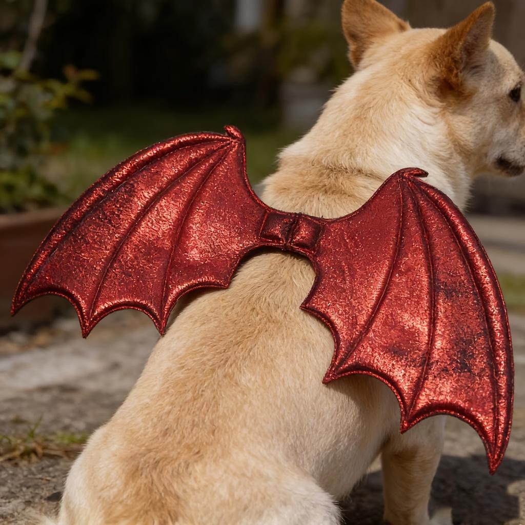 1Pc Pet Costume With Adjustable Dragon Wings For Cats And Small Dogs, Perfect For Daily Pet Dressing Up, An Excellent Choice For Halloween Outfits