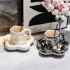 Creative Cheese Coffee Cup Office Ceramic Mug Coffee Shop Afternoon Tea Beverage Milk Cup Light Luxury Home Beverage Set