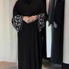 F442 Foreign Trade Cross-border E-COMMERCE Dubai Arabic Embroidery Embroidered Robe Fashion Outer Wear Abaya Robe In Stock