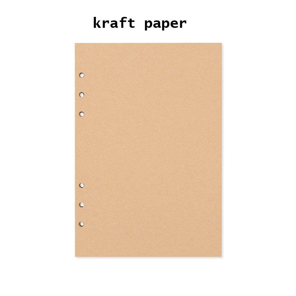 45 Sheets A5 A6 Loose Leaf Notebook Refill Paper Planner Inner Page Point Square Blank Plan Kraft Paper Inner Page Stationery