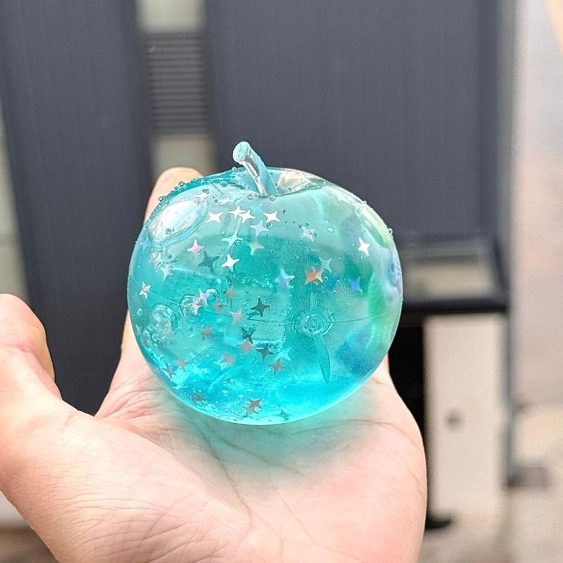 1 Pièce Balle Anti-Stress Pommes Océan Bleu Jouets Fidget Pour Adultes Enfants Anxiété Montée Lente Jouets Sensoriels Pour Autisme TDAH Relax Cadeau