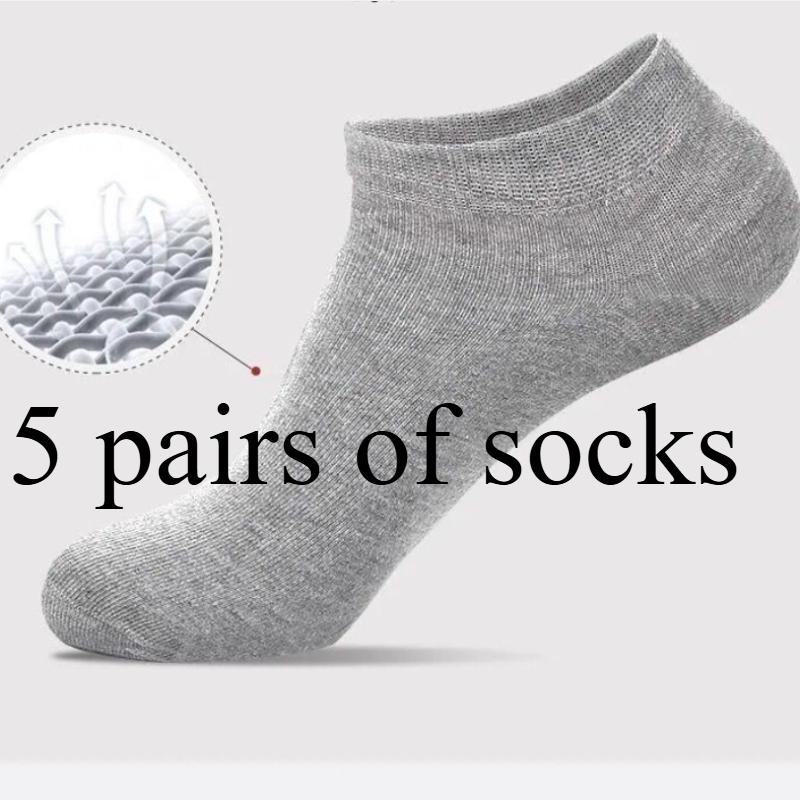 3/5/10 Unisex Boat Socks – Invisible, Moisture-Wicking, Odour-Resistant, Lightweight, Solid Colour, Breathable Summer Sports Socks