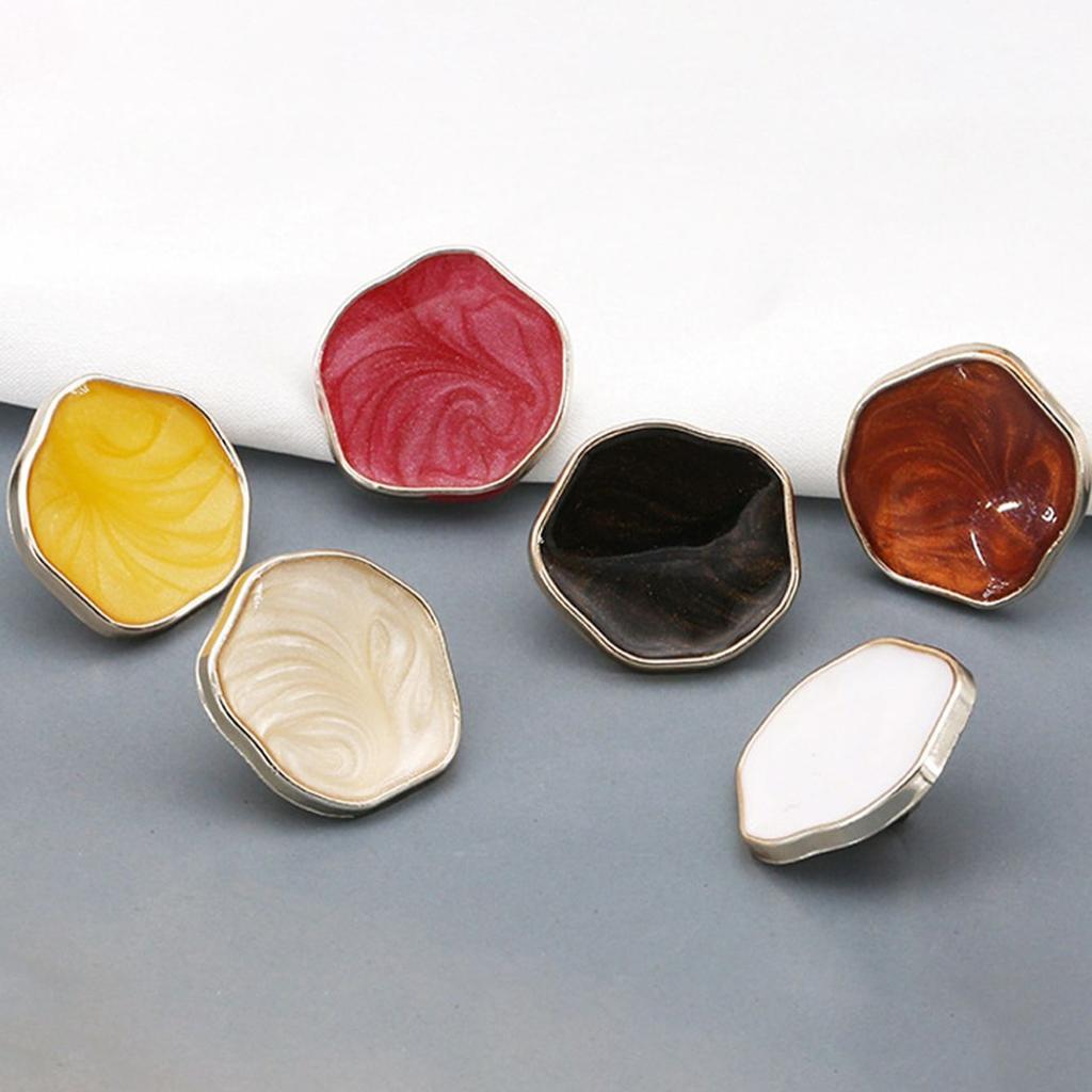 10PCS gilt gradation candy color button resin button coat trench coat sweater accessories DIY sewing supplies