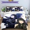 Set di biancheria da letto con motivo Hinata Hyuga da 3 pezzi, set copripiumino include copripiumino e federe, decorazione perfetta per la camera da letto in ogni stagione e regalo