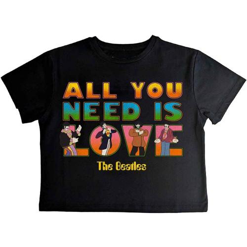 The Beatles Womens/Ladies Yellow Submarine AYNIL Stacked Crop Top