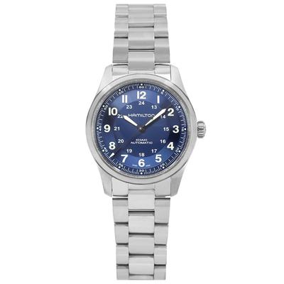 Reloj automático Khaki Field Titanium con esfera azul H70205140 100M para hombre