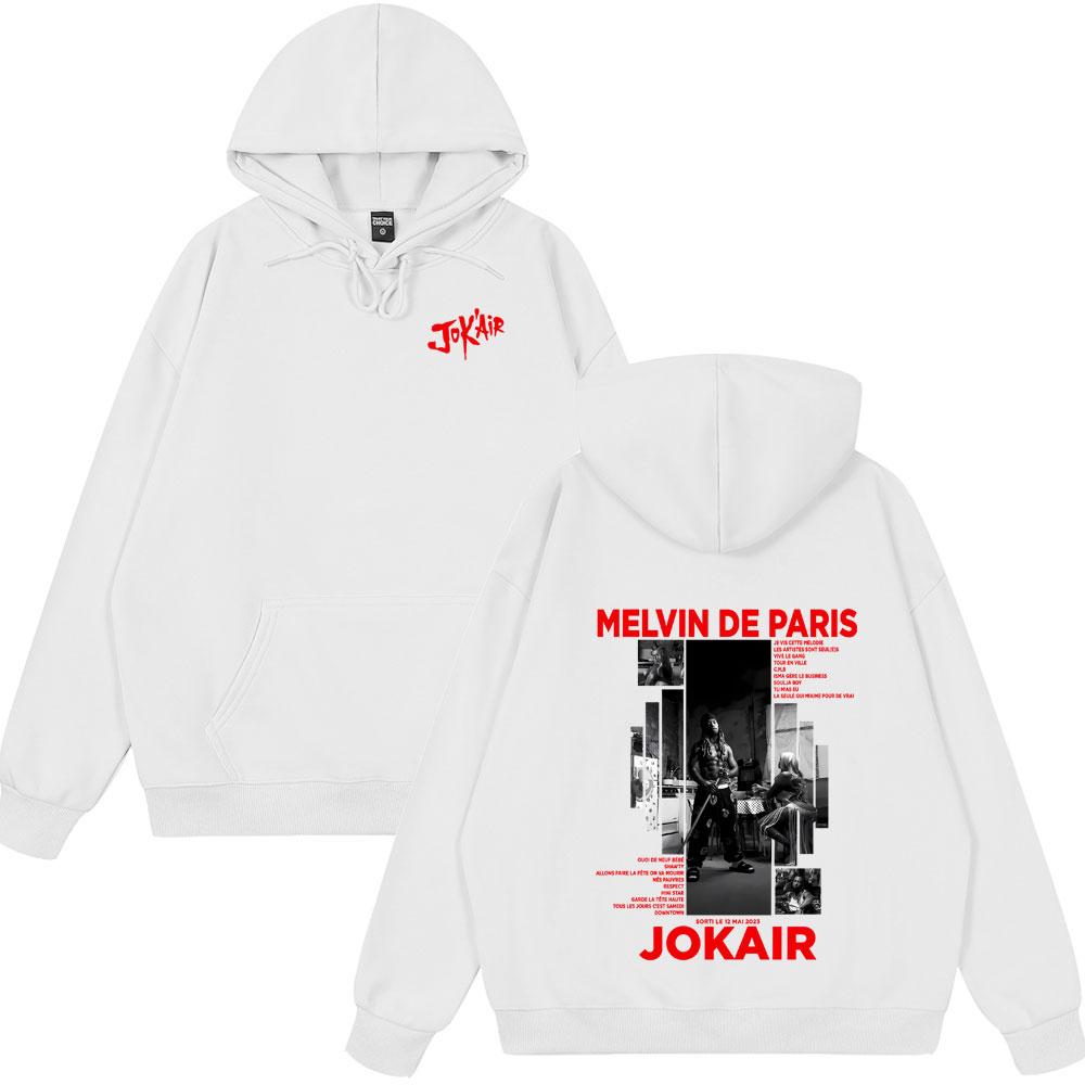 

Rapper Jok air Melvin De Paris Graphic Hoodie Men Women Hip Hop Streetwear Fashion Tops Pop Music Hoodies Casual Vintage Hoodies L