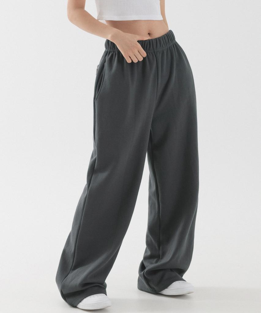 PIANER Relaxed Wide Long Sweatpants (Charcoal)