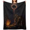 The Rest of the Warrior - Card Series Throw Blanket Single Sofa Blankets For Sofas Retros Blankets