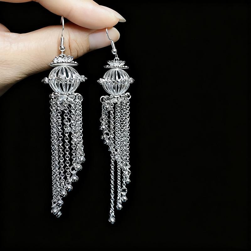 Ethnic style earrings Alloy silver-plated Miao ethnic minority Dong Yi earrings Earrings