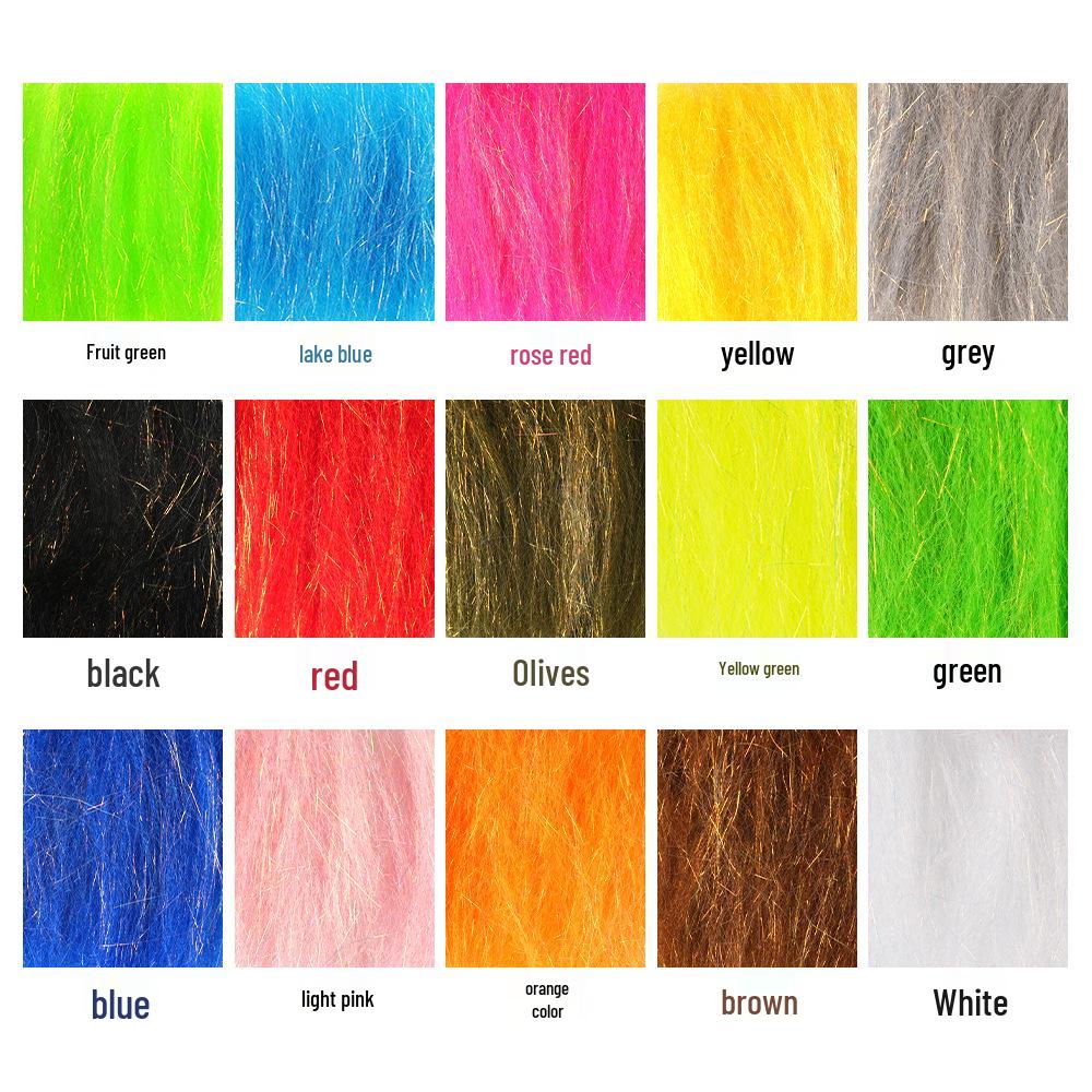 Combed Ice Silk Fiber Fly Fishing Jig Head & Nymph Tying Material