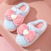 2025 winter new cotton slippers indoor non-slip cute warm plush eva bow cotton mop