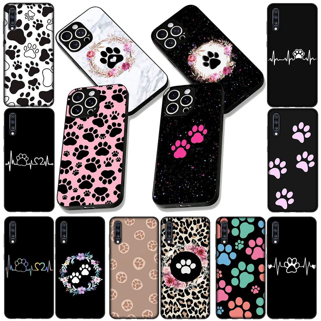 Soft Cover for Samsung Galaxy A05 A06 A14 A50 A51 A52 A12 A13 A17 A70 A07 A25 A26 A56 A23 M53 Coque Phone Case Cute Dog Paw