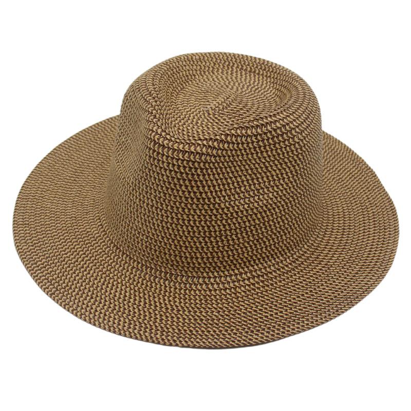 Cross-Border Foreign Trade Handmade Panama Straw Hat European And American Style Light Casual Top Hat Men'S And Women'S Outdoor Travel Hat