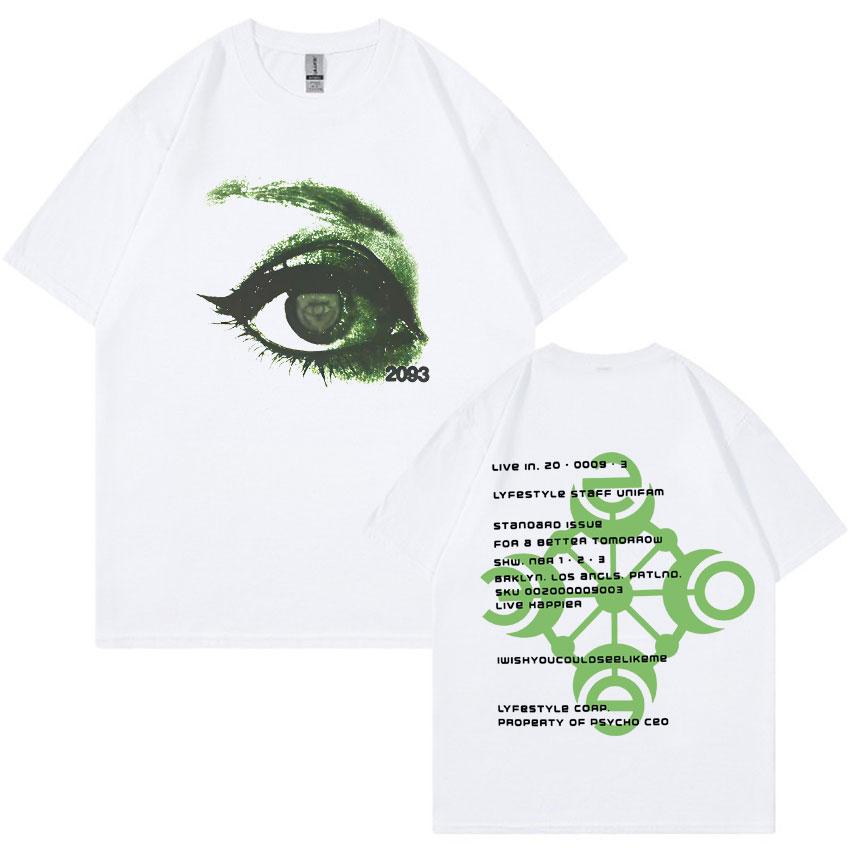 Yeat Lyfestyle 2093 Tričko s potiskem očí Album Merch Tide Tričko Unisex Trička Estetické Klasické Pánské Letní Ležérní Y2K Oblečení