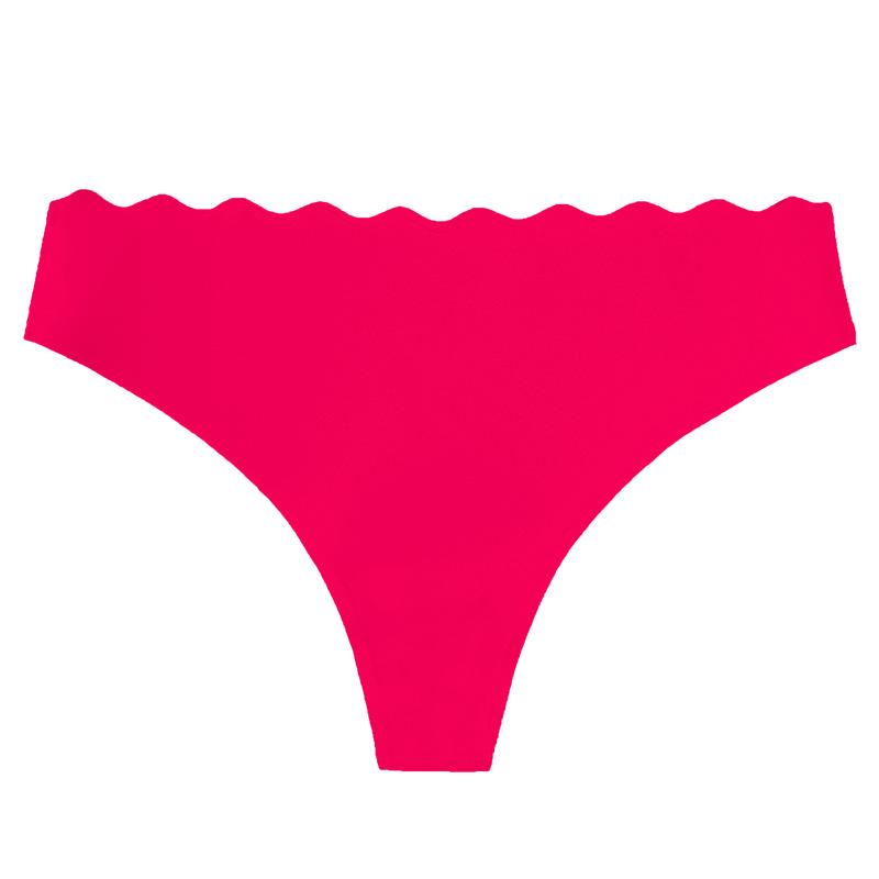 European Size Women's Sexy Seamless Thong Hollow Wave Waist G-string Heart Pattern T Pants