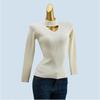Autumn and Winter Half Turtleneck Cut Out Pure Color Knitting Sweater Pullover All-Matching Warm Tops Bottoming Shirt for Women Stylish