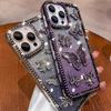 Glitter 3D Butterfly Shiny Case For iPhone 17 16 15 14 13 12 11 Pro Max Diamond Bling Sparkly Rhinestone Girls Pink Cute Cover