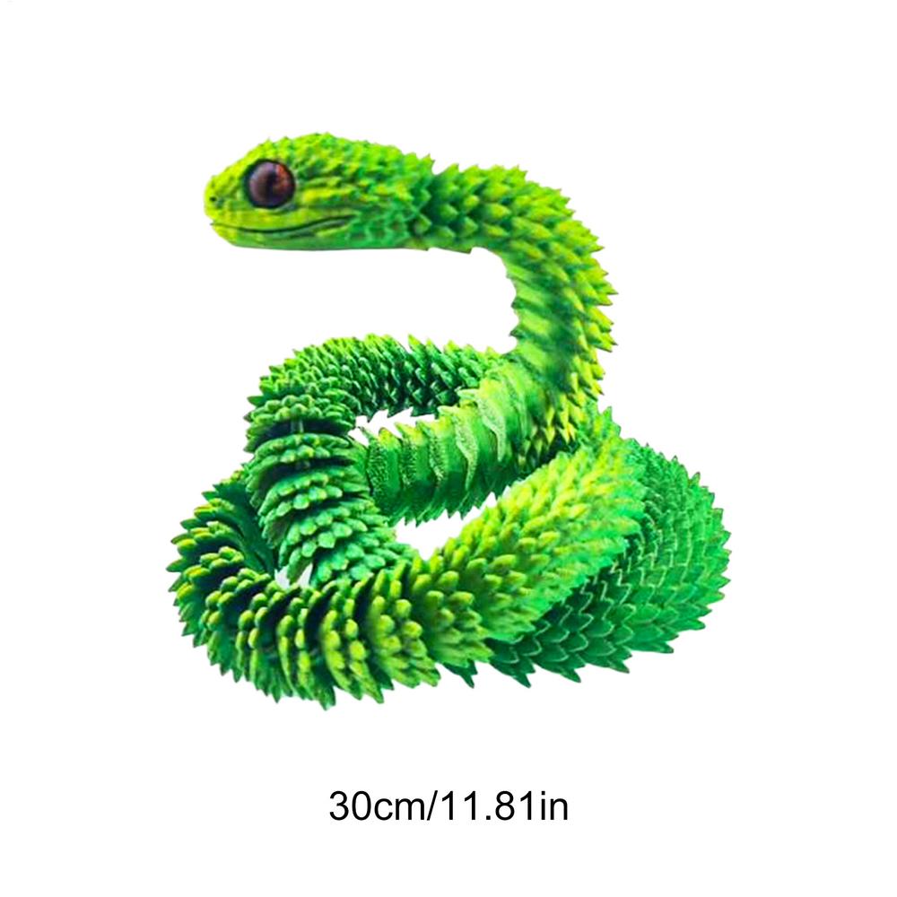 3D Printed Snake Desktop Articulated Snake Collectibles Creative Snake Model Sensory Toys Desktop Ornament For Boys Kid Gifts