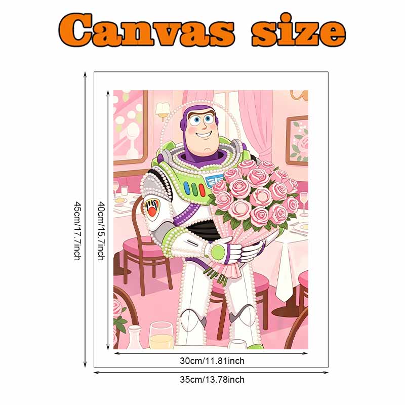 Disney Pearl Painting Pearl Aesthetic Buzz Lightyear for Beginners and Adults, DIY Pearl Diamond Art Painting Kit for Home Wall Decor Gifts