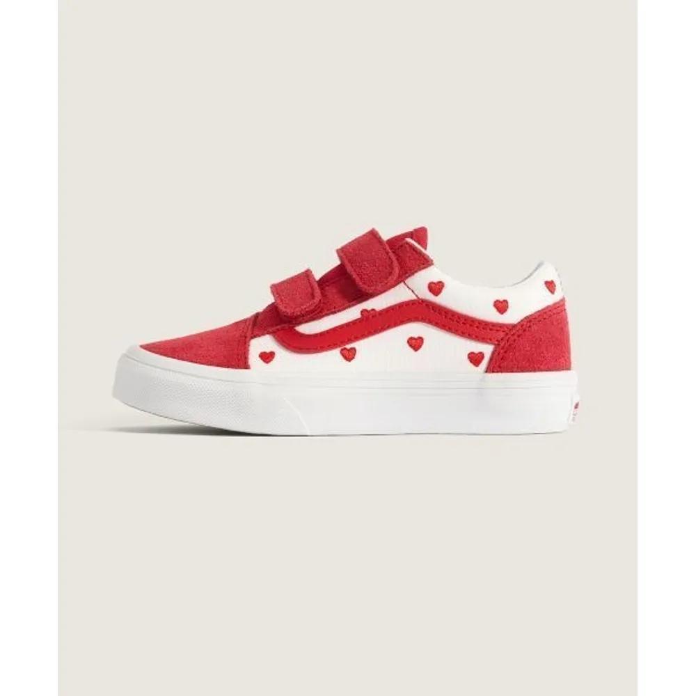Vans KIDS Old Skool V Red Hot Valentines Racing Red True White 05 200