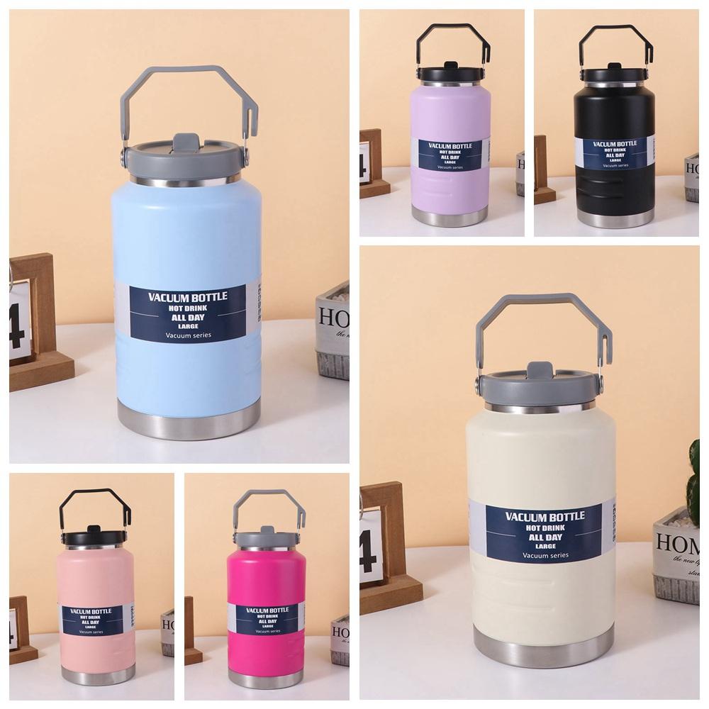 2L Coffee Travel Mug Portable Drinks Bottle Reusable Outdoor Insulated Mug  Gym Use