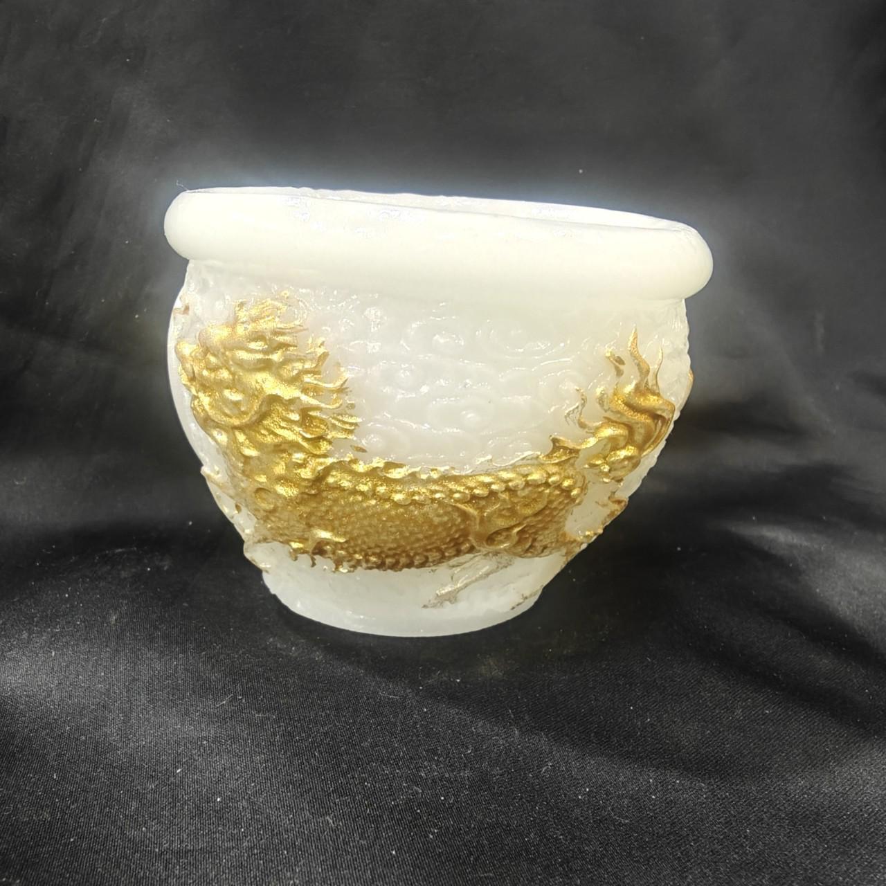 

Antique Luminous Stone Kylin Jar Ornament Collection Crown Top Jewelry