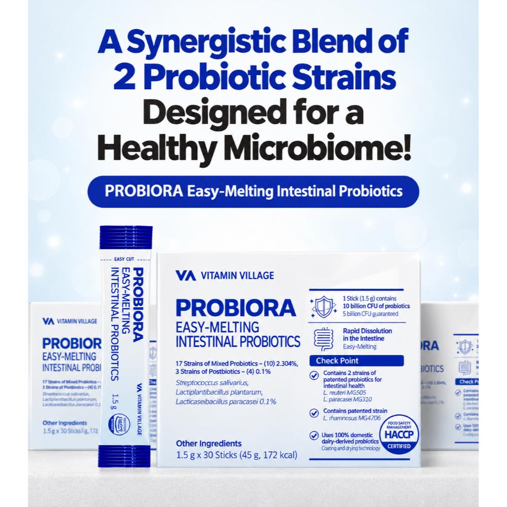 [vitamin village] Probiora Easy-melting Oral Probiotics , 30 packets / Korean Probiotics