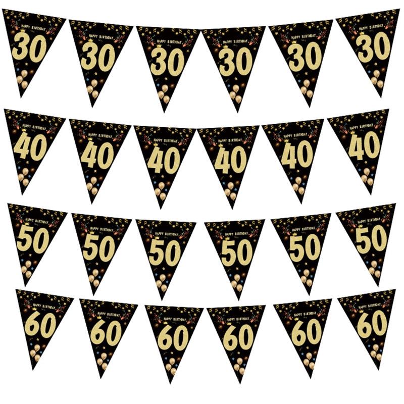 30 /40/ 50 /60 Year Happy Birthday Banner Adult Birthday Anniversary Backdrop Decoration for Birthday Party Background
