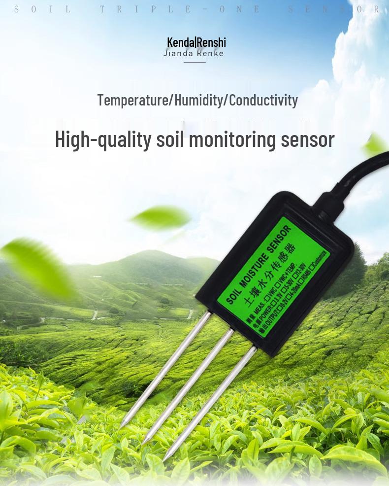 Greenhouse Soil Sensor: Temperature, Humidity, Moisture, Conductivity, and pH Detector