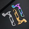 Stainless Steel Mini Axe-shaped Knife Multifunctional Pocket Knife Portable Camping Tools Unpacking Knives Keychain Pendant