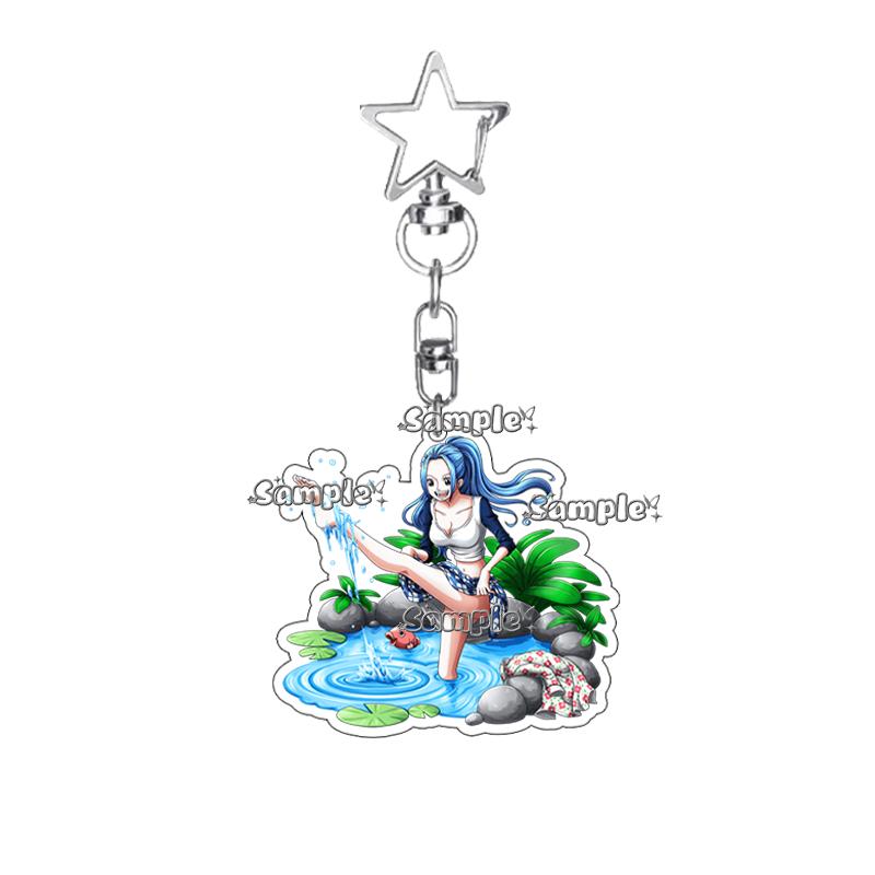 

Anime Nefertari Sakazuki Acrylic Figure Model Plate Keychain Peripheral Cartoon Accessory Backpack Pendant Charm Key Ring Gifts about 5cm
