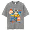 Anime Tomie Junji Ito Vintage Washed T-shirt Men Women Manga Horror Gothic Rock T Shirts Male Retro High Quality Cotton T-shirts