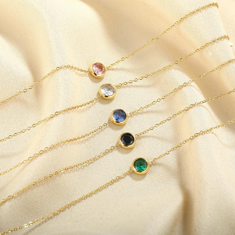 Multicolor Cubic Zirconia Thin Bracelet For Women Fashion Diamond Accent Shining Ins Jewelry