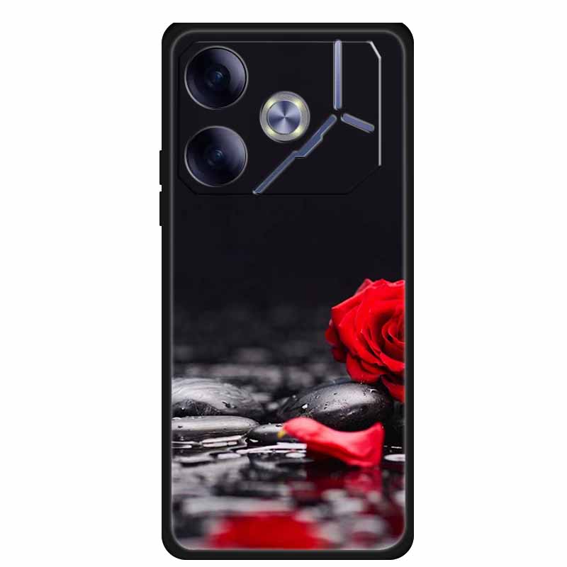 Phone Case For Tecno Pova 6 Back Cover Case Shockproof Black Silicone Soft Funda For Tecno Pova 6 Case Pova6 6.78" Capas Coque