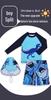 Korean Style Boys' Dinosaur Long-Sleeve Two-Piece Swimsuit with Sun Protection, Quick-Drying, for Older Children.