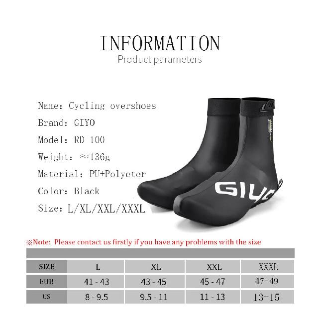 GIYO Waterproof Cycling Shoe Covers Women Men Shoes Cover MTB Road Bike Racing Overshoes Waterproof Shoe Covers Lock Protector