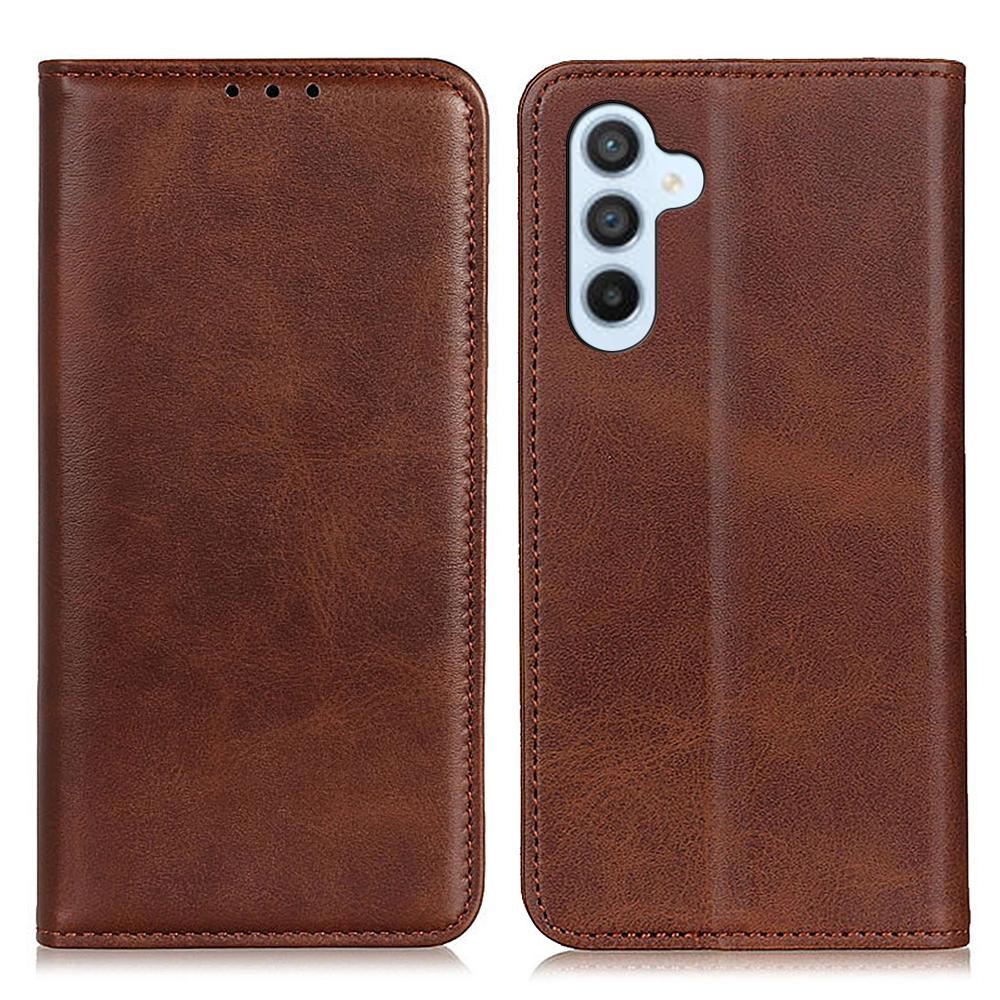 Für Samsung Galaxy S26+ Hülle Rindsleder-Textur Spaltleder Klappbrieftasche Handyhülle
