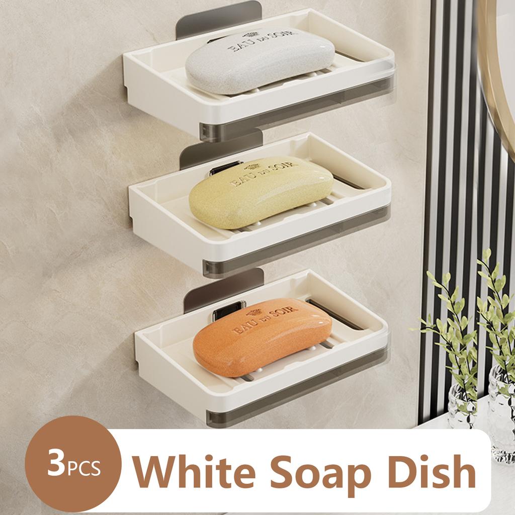 Storage Rack Wall Soap Dish for Bathroom Case Soap Box Dish Storage Plate Drain Soap Box Soap Holder Bathroom Accessories