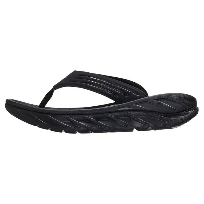 Hoka One One Ora Recovery Flip Men s Flip Flops Thick Sole Rubber Outsole Anti-slip Black 1099675-BDGGR EU 40