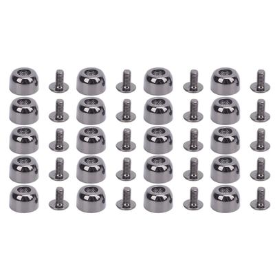 20 Set Ledernieten 10x6mm Konkaver Eimerkopf Zinklegierung 7mm Kreuzschlitznieten-Set für Gürtel