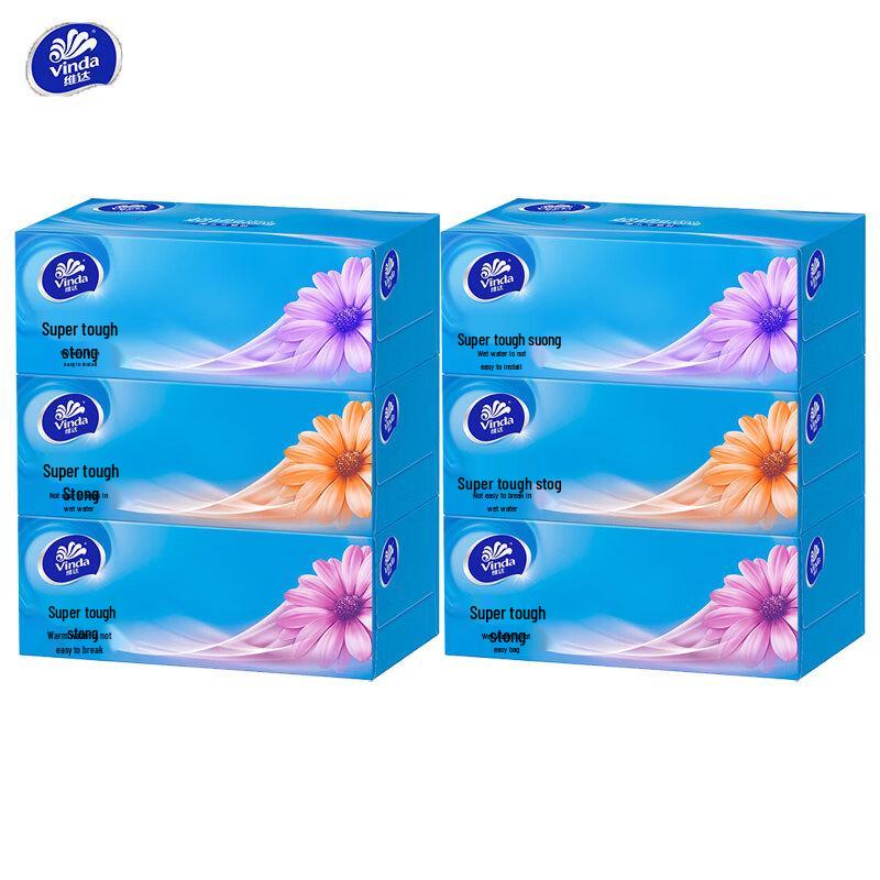 Vinda Large Super Tough Box Facial Tissues