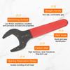 Uxcell 95mm Single 15 Degree Offset Small Flat Head Blackening Wrench with Red Suitable for Auto Repair and Furniture Assembly Open-End Wrench,