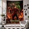 Custom Tapestry Wall Hanging, A Nightmare on Elm Street Freddy Krueger Personalized Name Text Home Wall Decor
