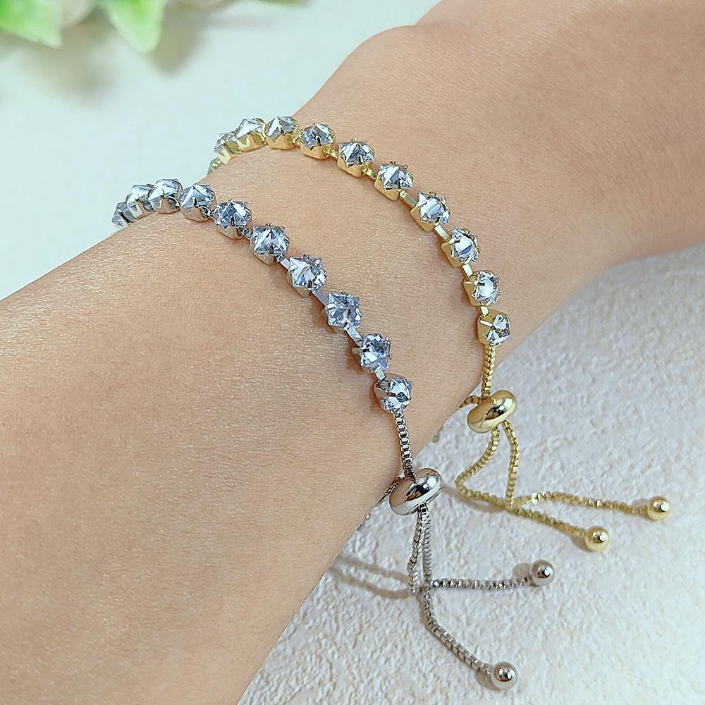 Jewelry Single Row Full Of Diamond-Encrusted Zircon Bracelets, Women'S Birthday Party Jewelry Accessories