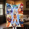 1PC Dragon Ball Super Print Flannel Blanket, High quality All Seasons, Home Decor, Warmth and Comfort, Perfect for Christmas Gifts